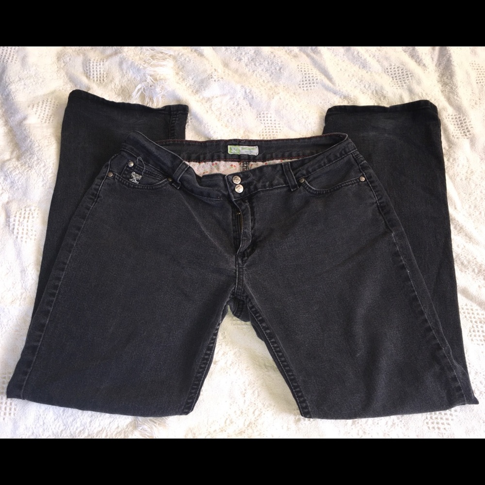 Jackson 20X Jeans Black W/cherry liner Size 15